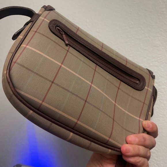 Burberrys bundle brown vintage crossbody bag w/key chain wallet β€οΈ - Picture 12 of 12